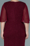 Robe de Soirée Grande Taille Longue Rouge Bordeaux ABU2651