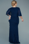 Robe de Soirée Grande Taille Longue Bleu Marine ABU2651