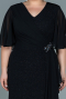 Robe de Soirée Grande Taille Longue Noir ABU2651