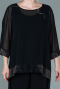Robe de Soirée Longue Mousseline Noir ABT083