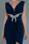 Robe de Soirée Longue Bleu Marine ABU2702