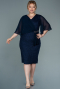 Robe de Soirée Grande Taille Midi Bleu Marine ABK1610