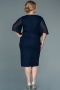 Robe de Soirée Grande Taille Midi Bleu Marine ABK1610