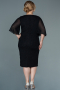 Robe de Soirée Grande Taille Midi Noir ABK1610