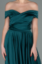 Robe de Soirée Longue Satin Émeraude ABU2750