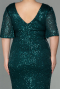 Robe de Soirée Grande Taille Longue Squameuse Émeraude ABU2796