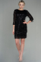 Robe de Soirée Courte Noir ABK1599