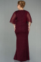 Robe de Soirée Grande Taille Longue Rouge Bordeaux ABU2857