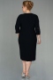 Robe de Soirée Grande Taille Midi Noir ABK1621