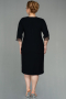 Robe Grande Taille Midi Noir ABK1622