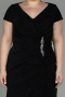 Robe de Soirée Grande Taille Longue Noir ABU2870