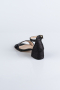 Chaussure D’enfant Cuir Verni-Argenté Noir SER768