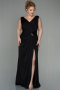 Robe Grande Taille Longue Noir ABU2931
