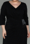 Robe Grande Taille Longue Noir ABU2922