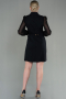 Robe de Cérémonie Courte Mousseline Noir ABK1663