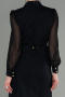 Robe de Cérémonie Courte Mousseline Noir ABK1663