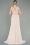 Robe de Soirée Longue Beige ABU2950