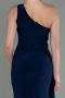Robe de Soirée Longue Bleu Marine ABU2964