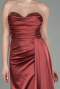 Robe de Soirée Longue Satin Marron Clair ABU2965