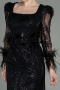 Robe Queue De Poisson Longue Noir ABU2938