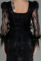 Robe Queue De Poisson Longue Noir ABU2938