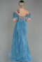 Robe De Soirée Longue Indigo ABU2706