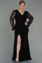 Robe de Soirée Grande Taille Longue Noir ABU2976