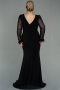 Robe de Soirée Grande Taille Longue Noir ABU2976