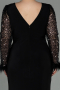 Robe de Soirée Grande Taille Longue Noir ABU2976