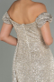 Robe de Soirée Longue Squameuse Vison ABU2987