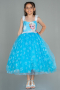 Robe de Soirée Enfants Longue Bleu ABU3028