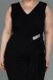 Robe de Soirée Grande Taille Midi Noir ABK1752