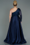 Robe De Soirée Grande Taille Longue Bleu Marine ABU2165