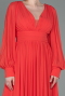 Robe De Soirée Mousseline Longue Orange ABU1702