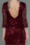 Robe De Soirée Courte Rouge Bordeaux ABK1599