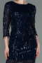 Robe De Soirée Courte Bleu Marine ABK1599