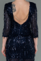 Robe De Soirée Courte Bleu Marine ABK1599