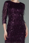 Robe De Soirée Courte Prune ABK1599