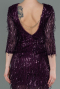 Robe De Soirée Courte Prune ABK1599