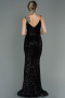 Robe Queue de Poisson Longue Noir ABU892