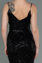 Robe Queue de Poisson Longue Noir ABU892