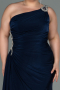 Robe Grande Taille Longue Bleu Marine ABU3132