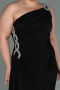Robe Grande Taille Longue Noir ABU3132