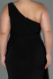 Robe Grande Taille Longue Noir ABU3132
