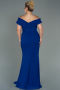 Robe de Soirée Grande Taille Longue Bleu Saxe ABU3172