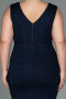 Robe de Soirée Grande Taille Midi Bleu Marine ABK1752