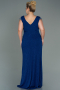 Robe de Soirée Grande Taille Longue Bleu Saxe ABU2438