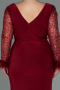 Robe De Soirée Grande Taille Longue Rouge Bordeaux ABU2976