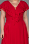 Robe Grande Taille Longue Rouge ABU032