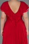 Robe Grande Taille Longue Rouge ABU032